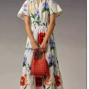 The Somerset Floral Maxi Dress  by Anthropologie